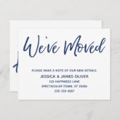 Invitation Nous avons déplacé la marine d'écriture moderne su (Devant / Derrière)