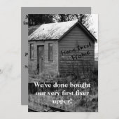 Invitation Nous avons déplacé la pendaison de crémaillère de (Devant / Derrière)