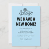 Invitation Nous avons déplacé l'adresse Changer porte de jard (Dos)