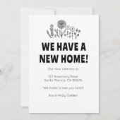 Invitation Nous avons déplacé l'adresse Changer porte de jard (Dos)