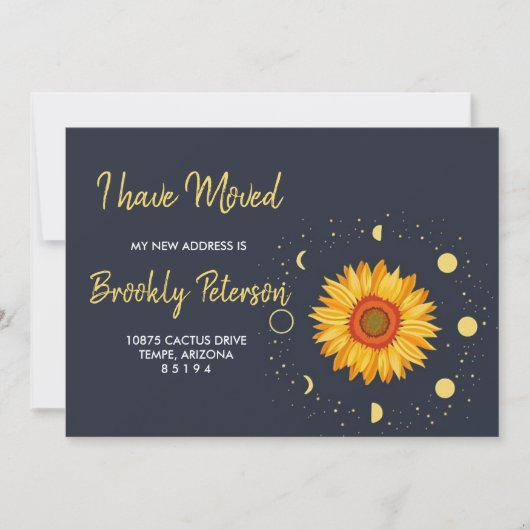 Invitation Nous avons Déplacé le soleil couché de soleil. Dép (Devant)