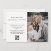 Invitation Nous Avons Dit Oui Photo Mariage Réception QR Code (Dos)