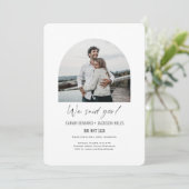 Invitation Nous avons dit oui simple mariage moderne photo el (Debout devant)