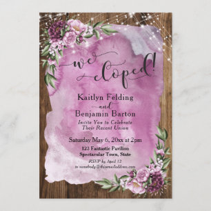 Invitation Nous Avons Échappé ! Aquarelle rustique Floral & L