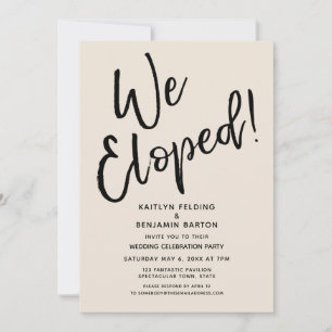 Invitation Nous Avons Échappé ! Célébration du Mariage décont