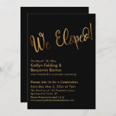 Invitation Nous Avons Échappé ! Célébration du Mariage Gold e (Devant / Derrière)