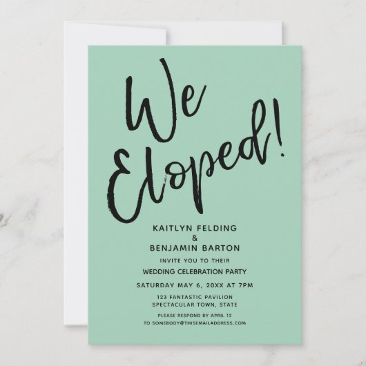 Invitation Nous Avons Échappé ! Fête du Mariage décontracté G (Devant)