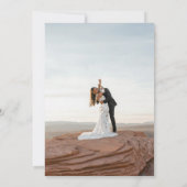 Invitation Nous avons Elopé Aquarelle Desert Rock Elopement P (Dos)