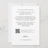 Invitation Nous Avons Elopé Arch Photo Elopement QR Code (Dos)