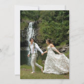 Invitation Nous Avons Elopé Bleu Botanique Floral Elopement P (Dos)