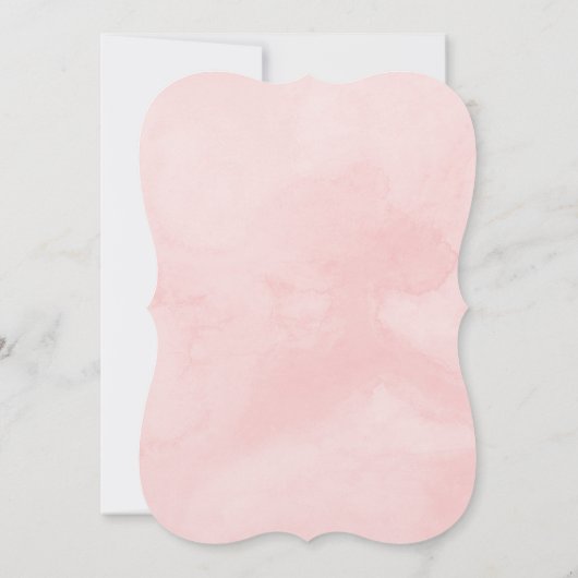 Invitation Nous Avons Elopé Mariage Floral Rose (Dos)