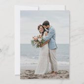 Invitation Nous avons Elopé Ocean Beach Elopement Mariage Pho (Dos)