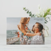 Invitation Nous avons Elopé Typographie Paysage Photo Faire-p (Debout devant)