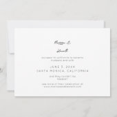 Invitation Nous avons Elopé Typographie Paysage Photo Faire-p (Dos)