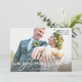 Invitation Nous Avons Été Mariés Typographie De Script & Phot (Debout devant)