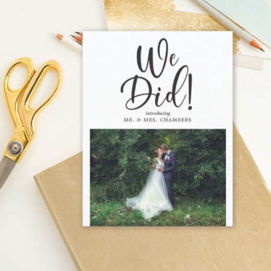 Invitation Nous Avons Fait Elopement Photo