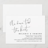 Invitation Nous avons fait le noeud, Mariage moderne en elope (Devant / Derrière)