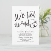 Invitation Nous avons fait le nœud | Soirée d'après mariage (Debout devant)