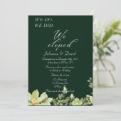 Invitation Nous Avons Fait Nous Avons Elopé Mariage Réception (Debout devant)