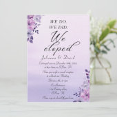 Invitation Nous Avons Fait Nous Avons Elopé Mariage Réception (Debout devant)