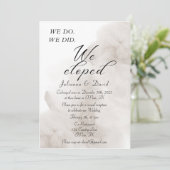 Invitation Nous Avons Fait Nous Avons Elopé Mariage Réception (Debout devant)