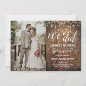 Invitation Nous Avons Fait Rustique Mariage Réception Invitat (Devant)