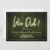 Invitation Nous Avons Fait White Neon Boxwood Mariage Récepti (Devant)