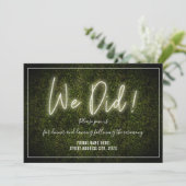 Invitation Nous Avons Fait White Neon Boxwood Mariage Récepti (Debout devant)