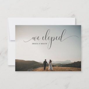 Invitation Nous avons Fugué Annonce de Mariage Photo