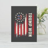 Invitation Nous avons gagné INAUGURATION TRUMP Drapeau améric (Debout devant)