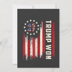 Invitation Nous avons gagné INAUGURATION TRUMP Drapeau améric