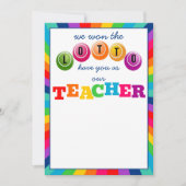 Invitation Nous avons gagné le Lotto en vous ayant comme cade (Devant)