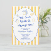 Invitation Nous avons hâte de presser Fête de Bébé Fleur de C (Debout devant)