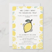 Invitation Nous avons hâte de vous presser Baby Shower Citron (Devant)