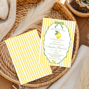 Invitation Nous avons hâte de vous presser Citron Citron Bébé