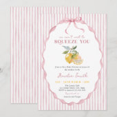 Invitation Nous avons hâte de Vous Presser Citron Fête de Béb (Devant / Derrière)