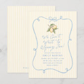 Invitation Nous avons hâte de vous presser Fête de Bébé au Ci (Devant / Derrière)