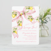 Invitation Nous avons hâte de vous serrer dans nos bras Lemon (Debout devant)