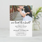 Invitation Nous avons lié la réception de mariage de noeud (Debout devant)