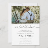 Invitation Nous avons lié la réception de mariage de noeud se (Devant)