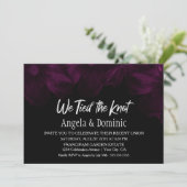 Invitation Nous avons lié la réception florale Noir rose Noir (Debout devant)