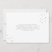 Invitation Nous avons lié le Mariage de texte Knot Silver (Dos)