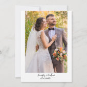 Invitation Nous avons lié le noeud | Réception de mariage pho (Dos)