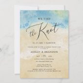 Invitation Nous Avons Lié L'Elopement De Knot Beach (Devant)