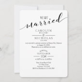 Invitation Nous Avons Marié Floral Tropical Wedding Party (Devant)