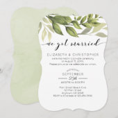 Invitation Nous Avons Marié Mariage De La Verdure (Devant / Derrière)