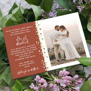 Invitation Nous Avons Marié Parties scintillant Coeur Photo A