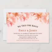 Invitation Nous avons noué le mariage réception de mariage fl (Devant)