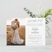 Invitation Nous avons noué le nœud 1 Photo de mariage vertica (Debout devant)