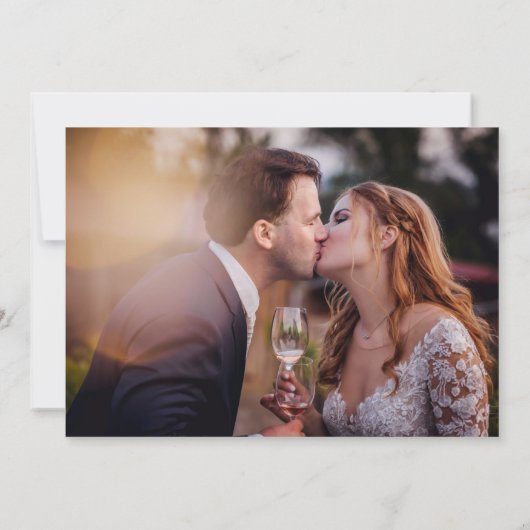 Invitation Nous avons noué le nœud  2 Photo Réception de mari (Dos)